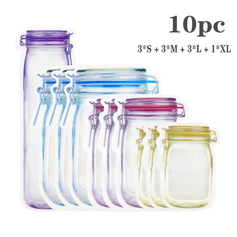 Reusable Transparent Jar Storage Bags