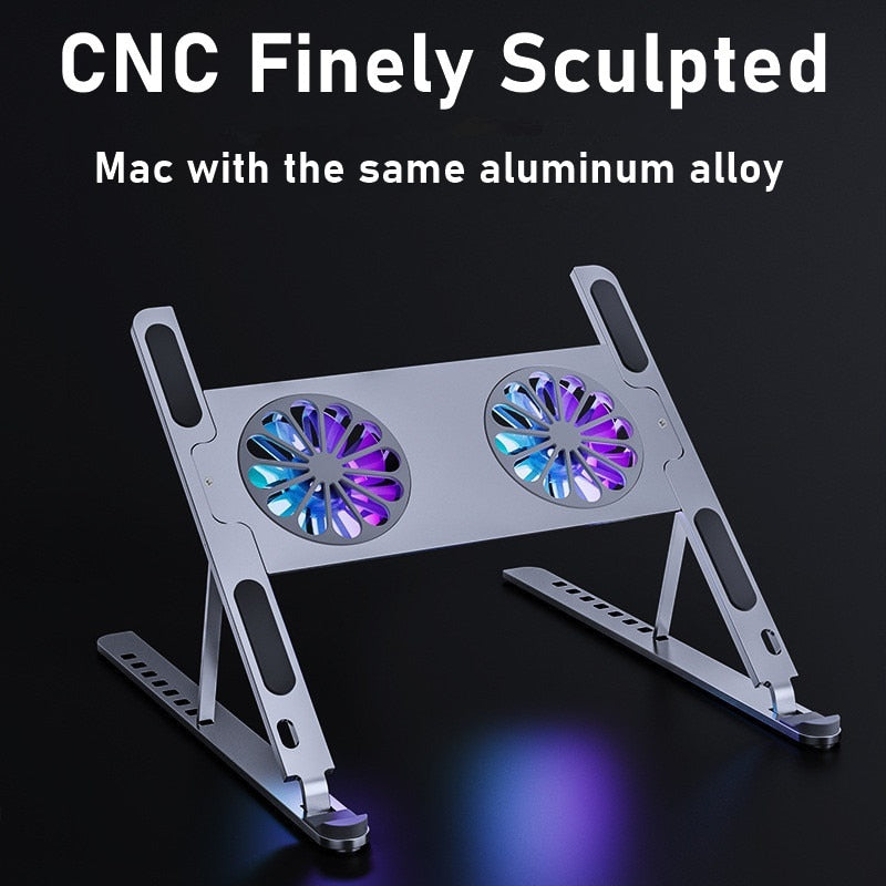 Foldable Aluminum Laptop Cooling Holder - Image 3