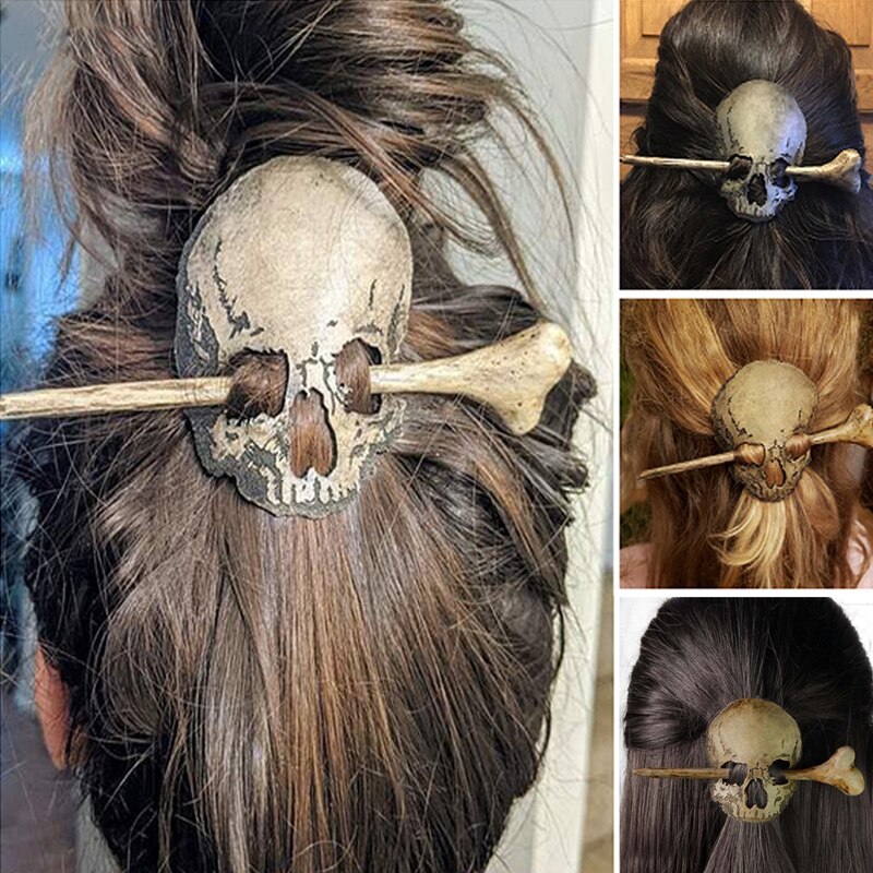 Retro Punk Metal Skull Hair Clips - Image 5