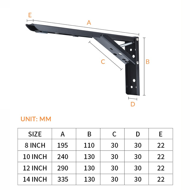 Wall-Mounted Foldable Shelf Organizer Bracket - Image 7