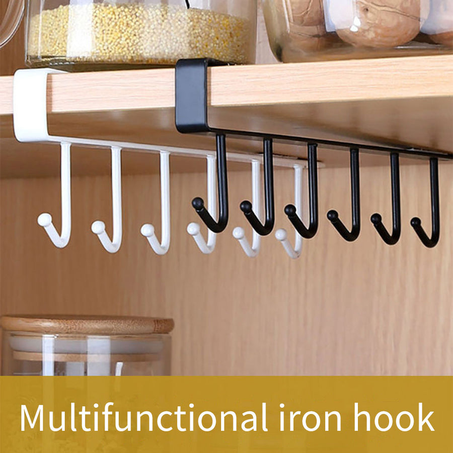 Kitchen Under Cabinet Organizer Hook Rack - Image 3