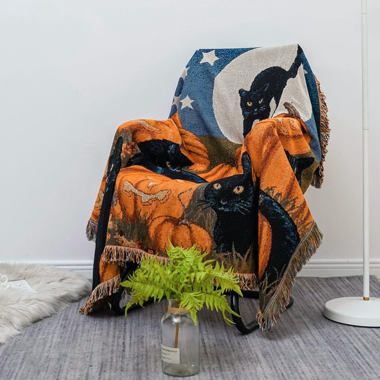Vintage Pumpkin Sofa Cover Blanket - Image 10