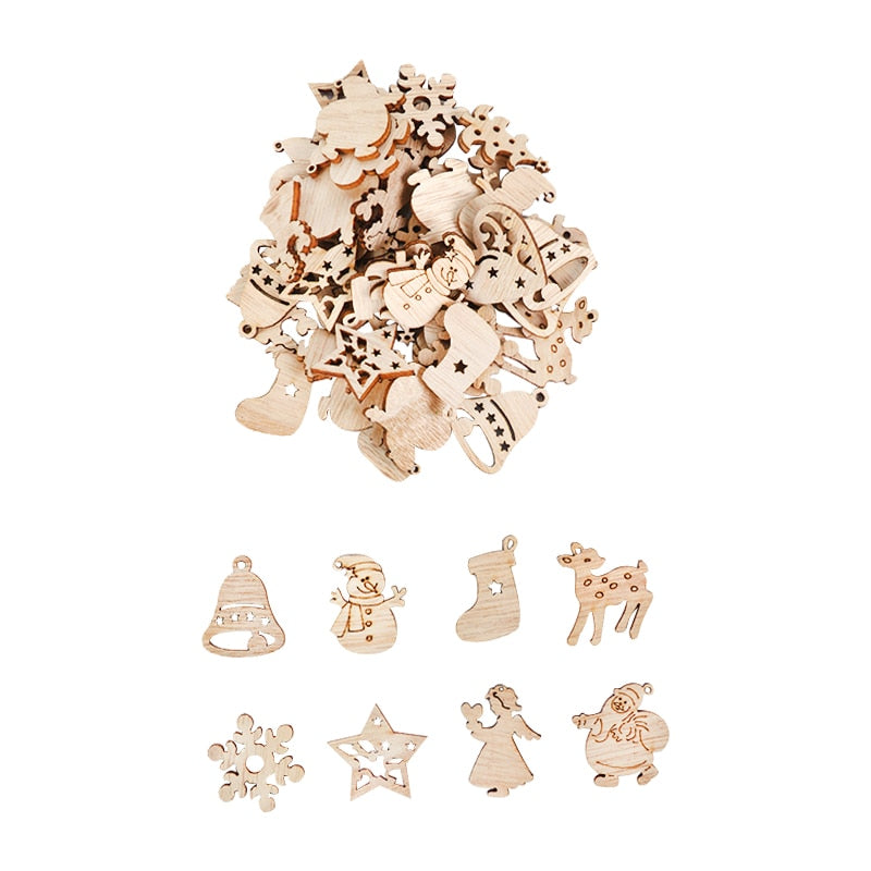 Wooden Winter Happy Christmas Ornaments - Image 7