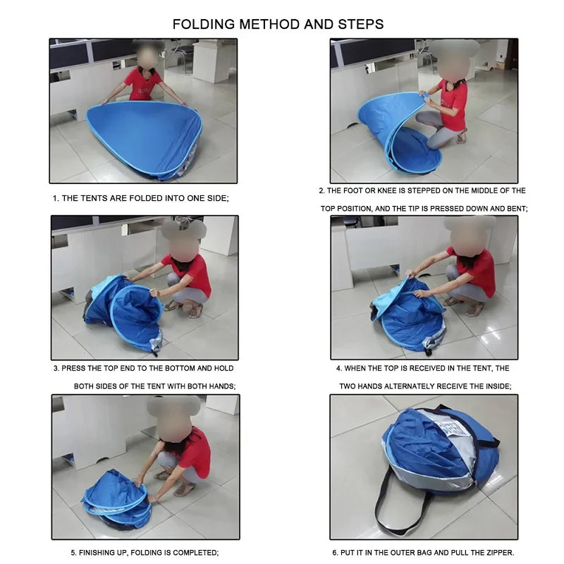 Automatic Pop-Up Ultralight Full Shade Beach Tent - Image 4