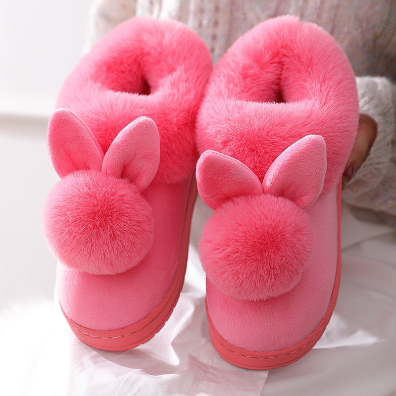 Rabbit Ear Fluffy Indoor Slippers - Image 7