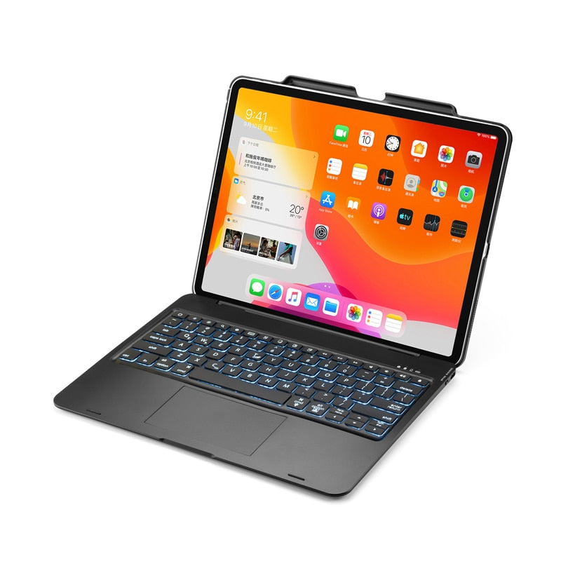 Wireless Backlit Keyboard iPad Holder Case - Image 5