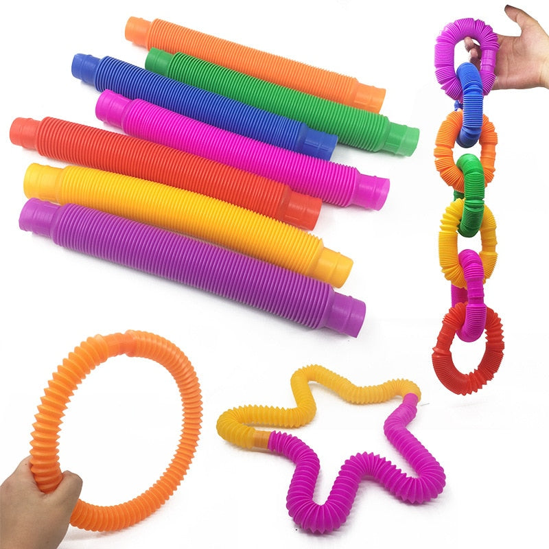 Anti-Stress Colorful Tube Fidget Toy - Image 0