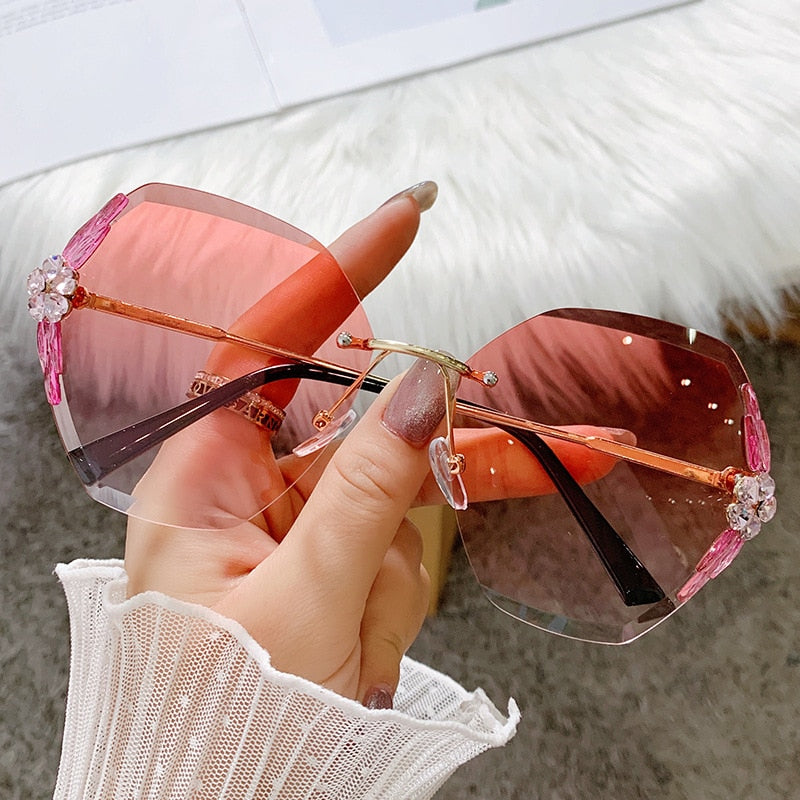 Fancy Women Rhinestone Sunglasses - Image 7