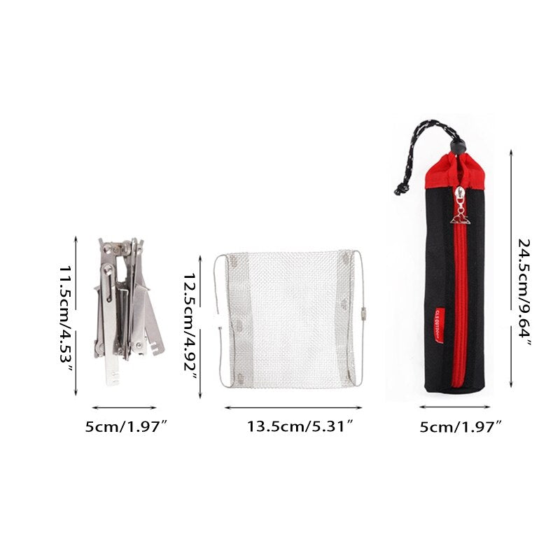 Mini Flame Foldable Stainless Steel Fire Rack - Image 3
