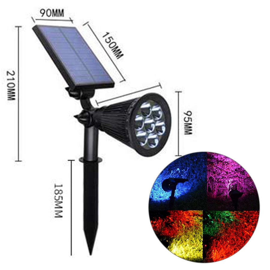 Solar-Powered Colorful Adjustable Garden Spotlight - Image 7