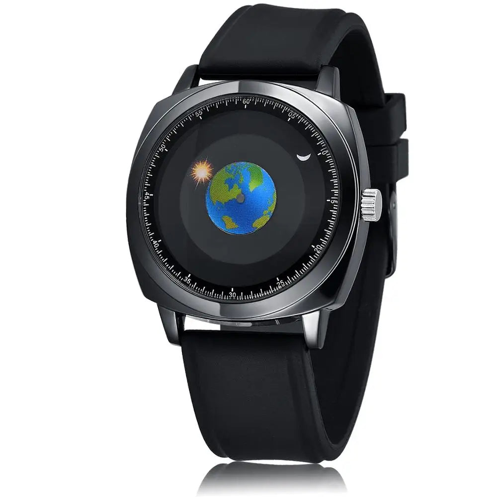 Rotating Earth Galactic Quartz Watch · Mavigadget