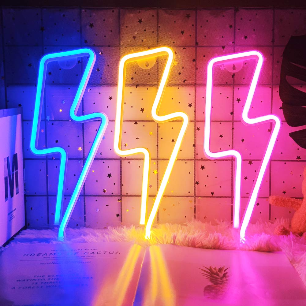 Led Lightning Neon Sign Wall Decor