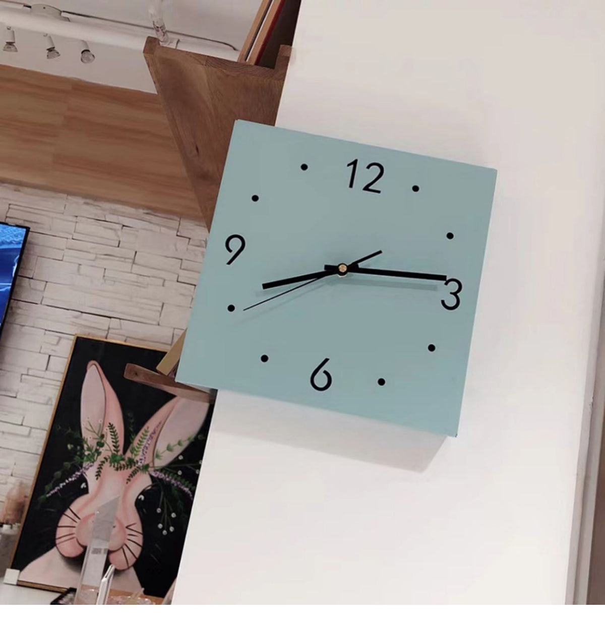 Two-Faced Corner Media Digital Wall Clock