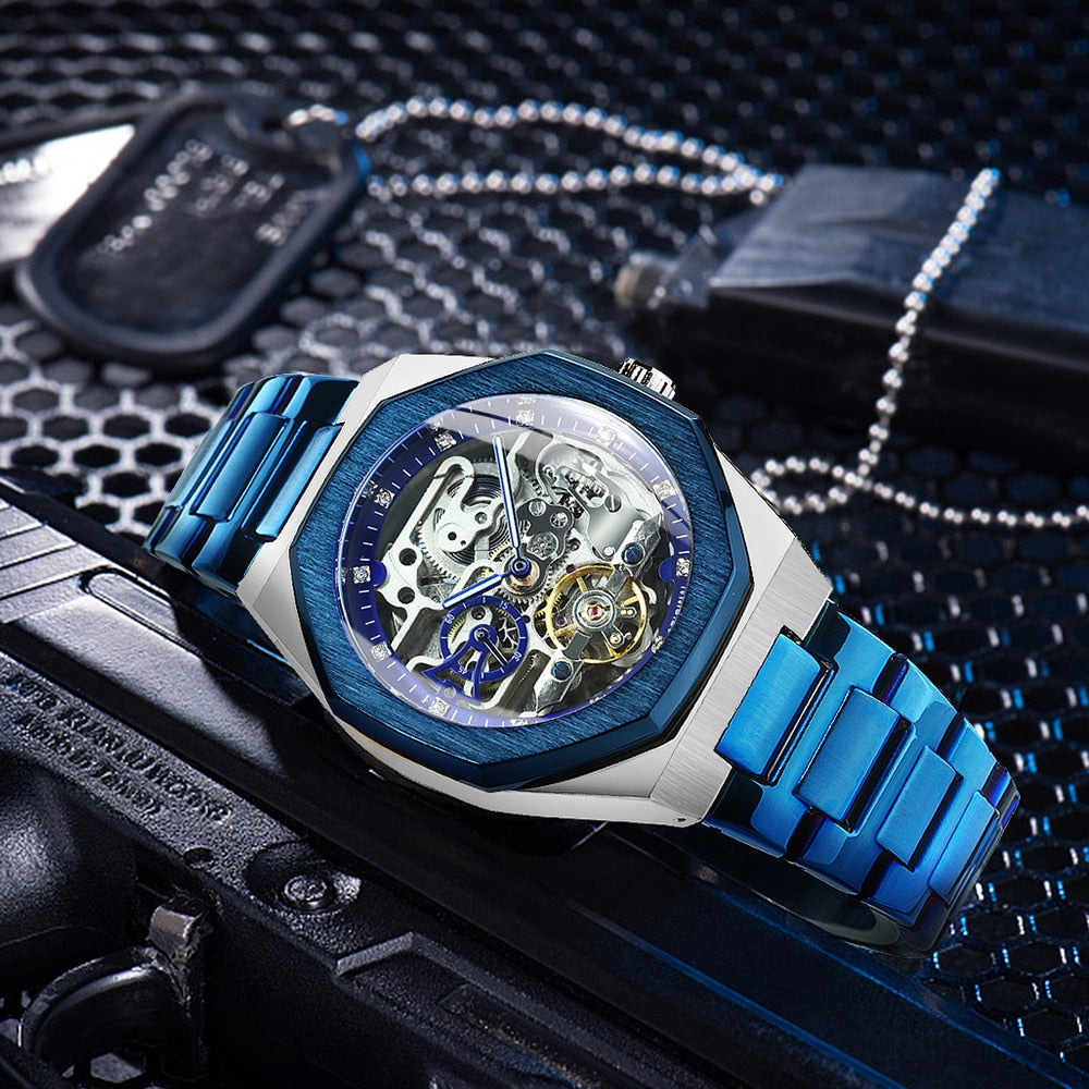 Royale Skeleton Mechanical Men Watch