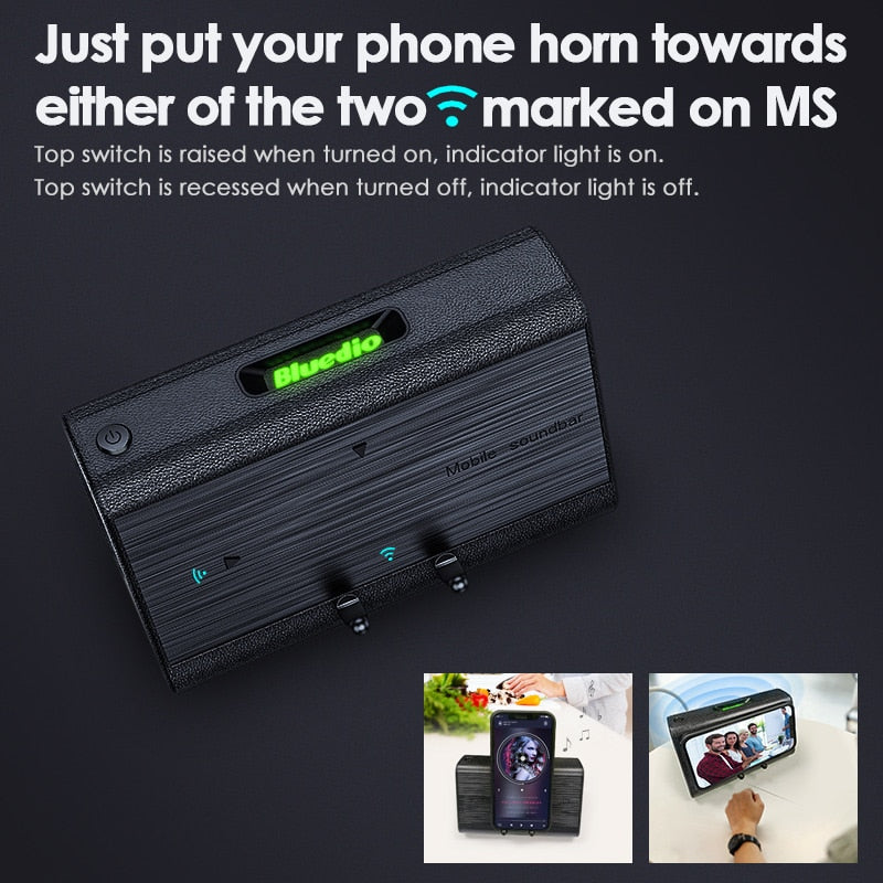 Wireless Bluetooth Speaker Phone Holder