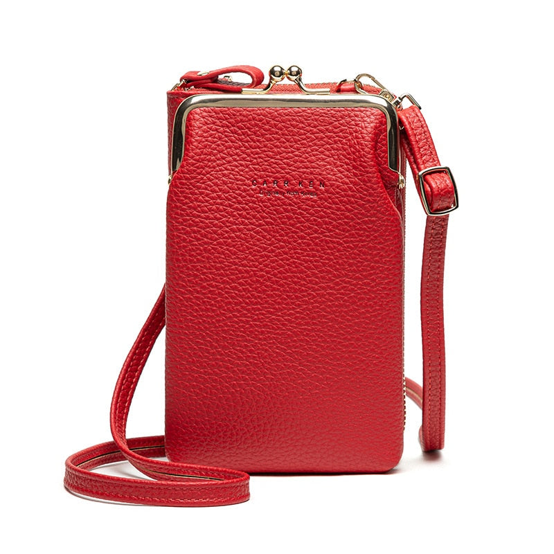 Crossbody Multi-Tasker Leather Purse Bag