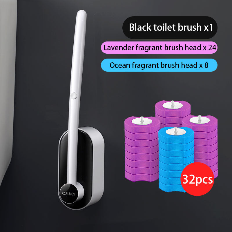 Long Handle Disposable Toilet Brush Set