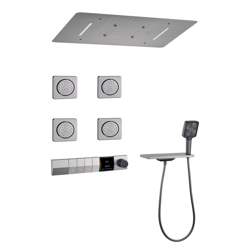 Smart Digital Touchscreen Multi-Jet Rainfall Shower System