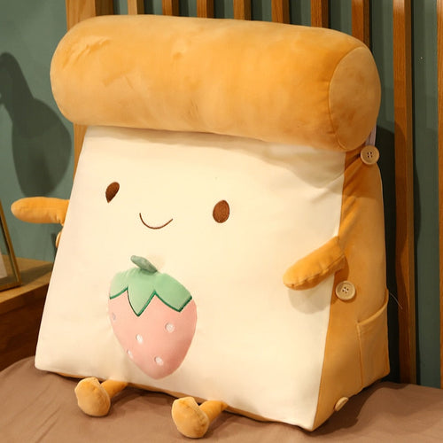 Fruity Toast Bread Comfy Pillow - Image 0
