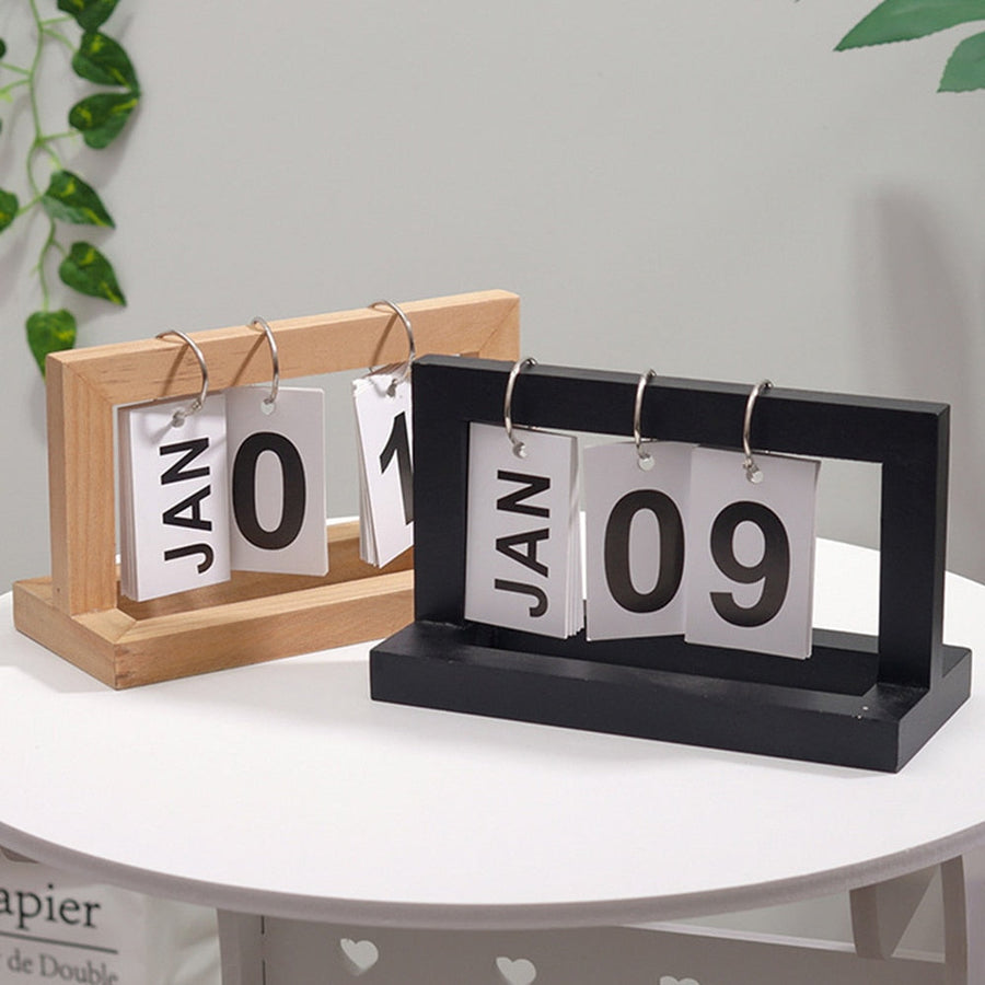 Wooden Flip Desktop Daily Calendar - Image 2