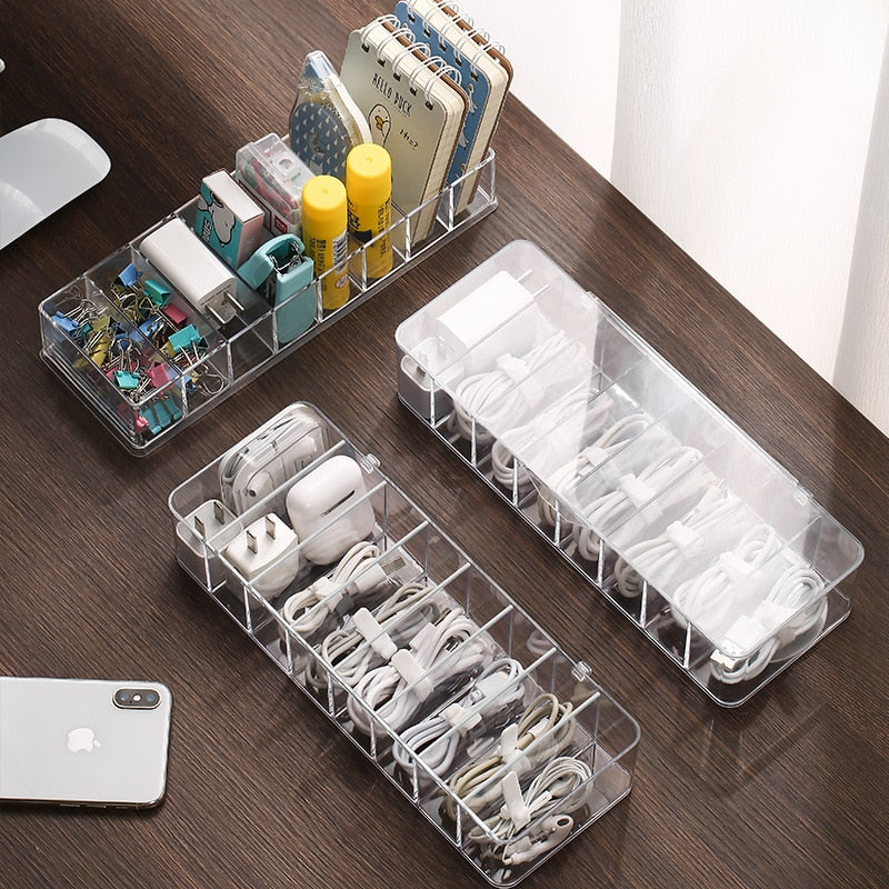 Transparent Cable Organizer Box