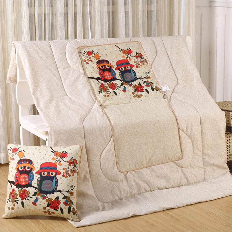 Cozy Convertible Pillow Quilt Combo Blanket