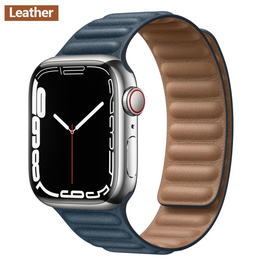 Magnetic Strap Leather Smart Watch Band - Image 3
