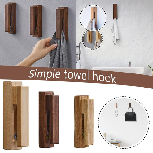 Rustic Wood Towel Clothes Hanger - Image 0