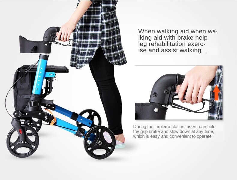 Senior Sitter Height Adjustable Foldable Walker - Image 7