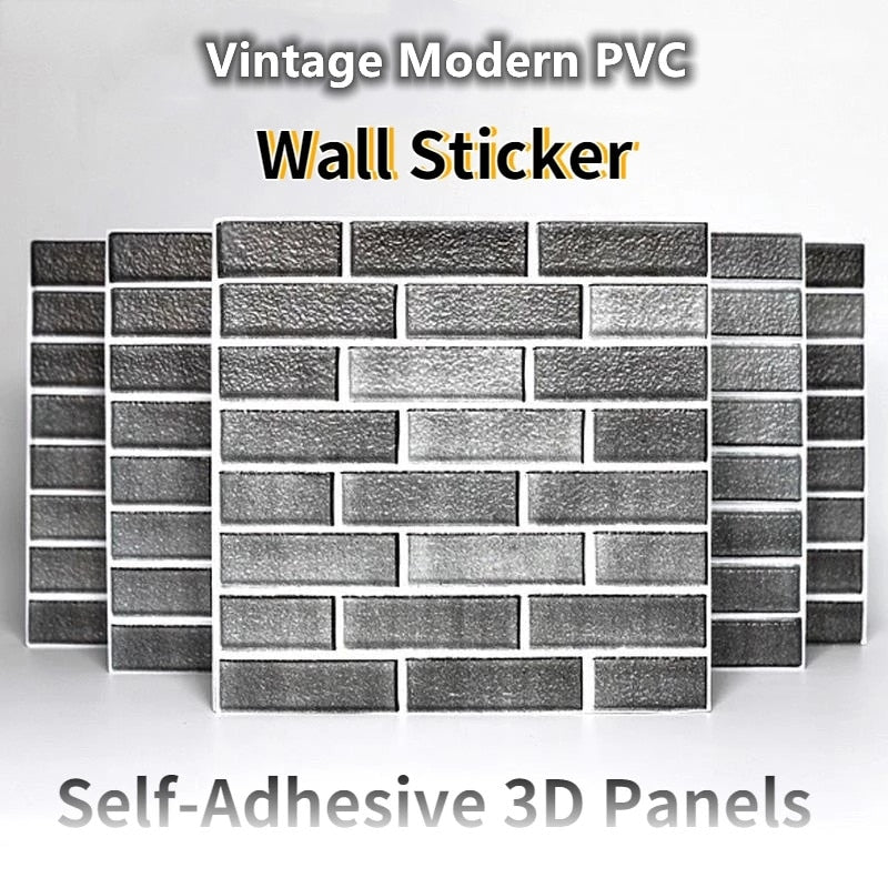 3D Self-Adhesive Cobblestone Wall Stickers