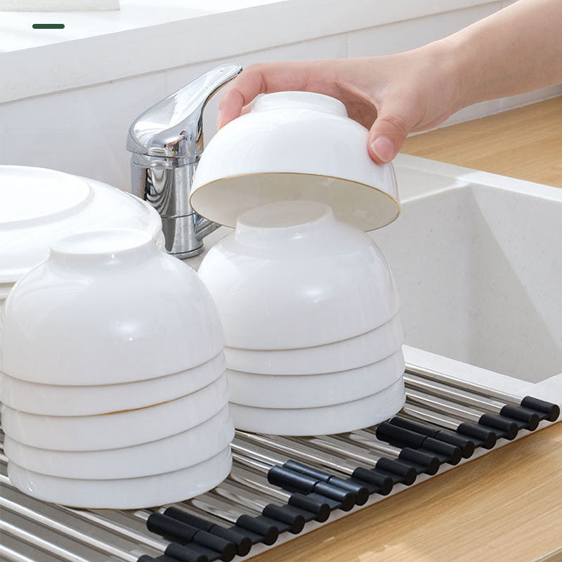 Foldable Stainless Steel Dish Drying Rack - Image 2