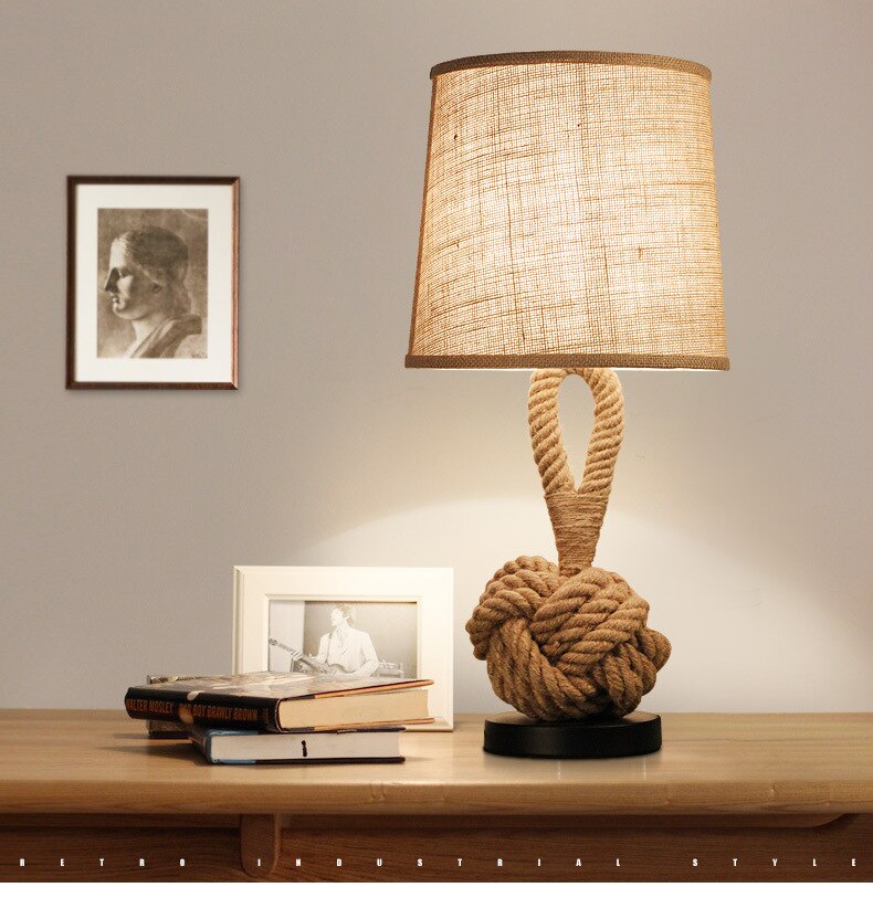 American Retro Rope Table Lamp - Image 4
