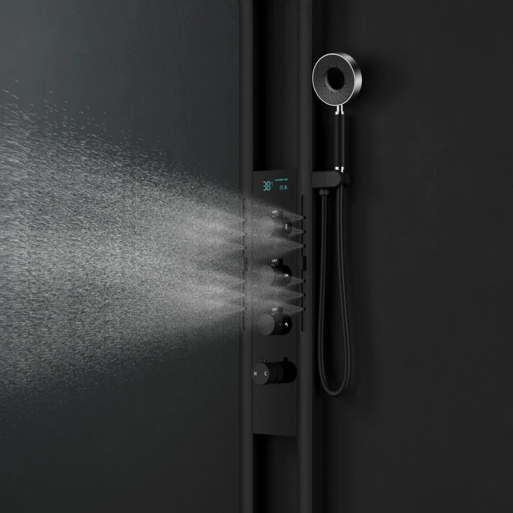 High-flow Thermostatic Digital LED Rainfall Shower Set - Image 1