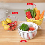 Double Layer Quick Drainer Basket