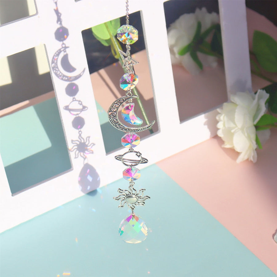 Dream Combo Symphony Crystal Wind Chime Moon Sun Catcher - Image 9
