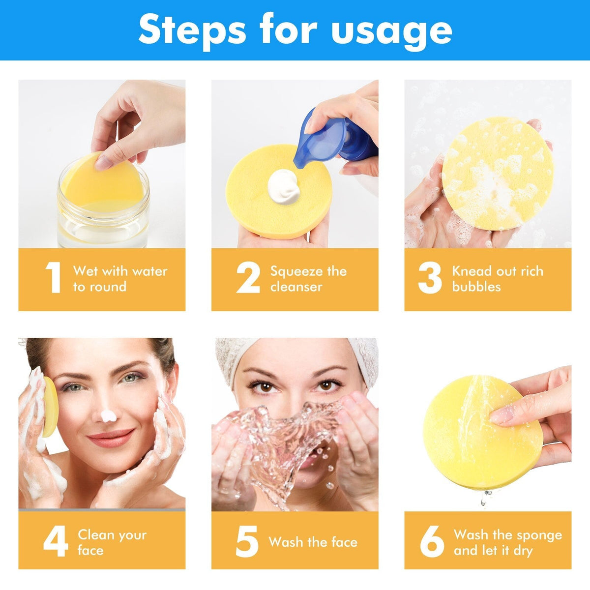 50Pcs Water-Activated Face Cleansing Makeup Remover