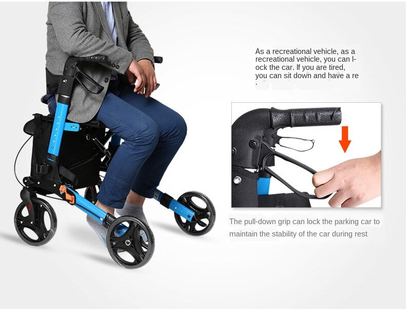 Senior Sitter Height Adjustable Foldable Walker - Image 8
