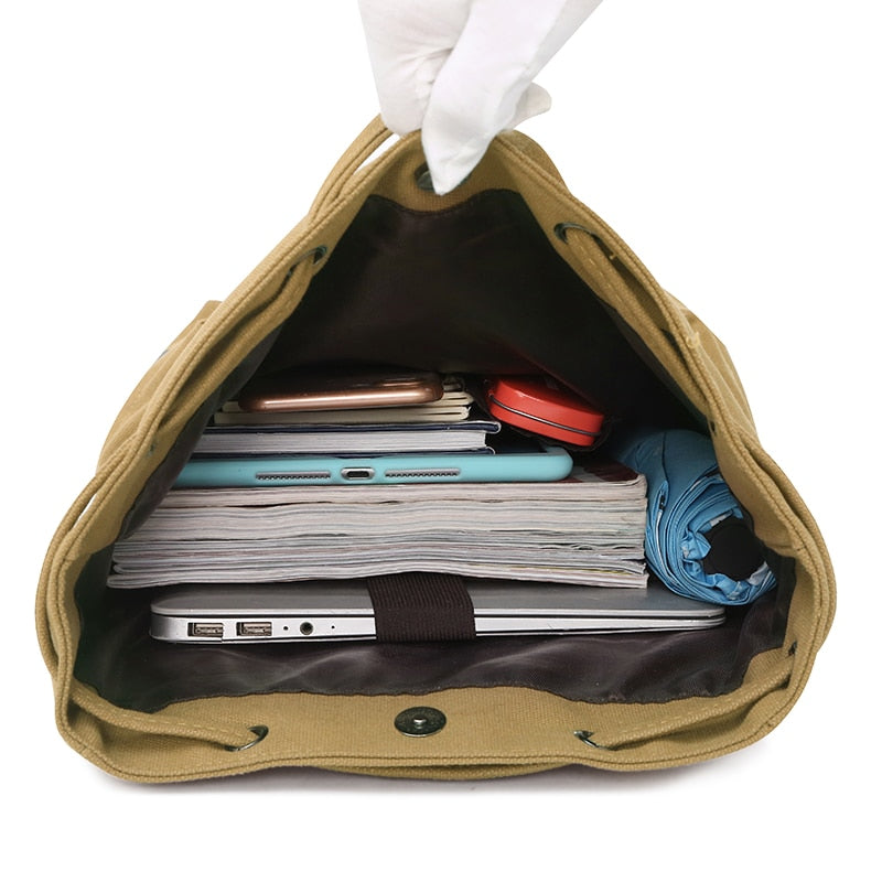 Large Capacity Canvas Explorer Travel Backpack - Image 2