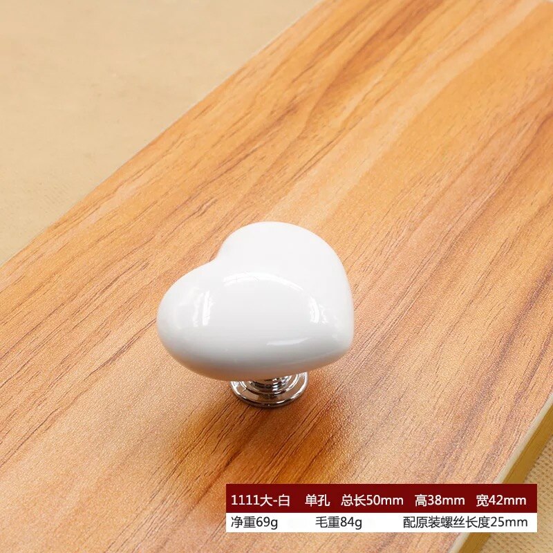 Ceramic Heart Door Cabinet Handle - Image 14