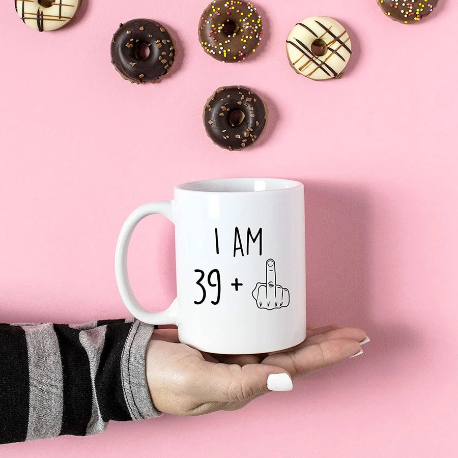I Am 39 Plus Middle Finger Mug - Image 2
