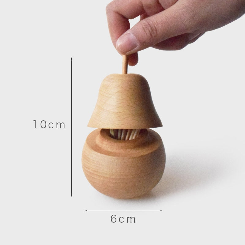 Wooden Pear Toothpick Holder - Image 4