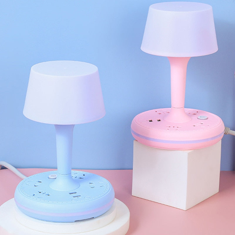 Multi Power Strip Phone Holder Table Lamp - Image 0
