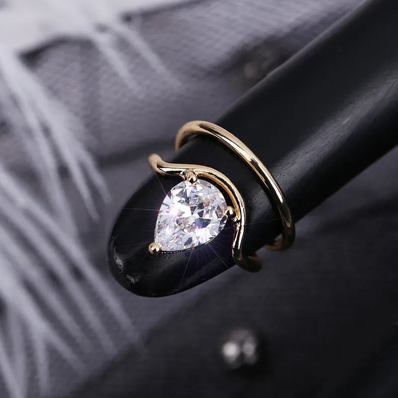 Elegant Fingertip Chic Gothic Slim Metal Nail Rings - Image 29
