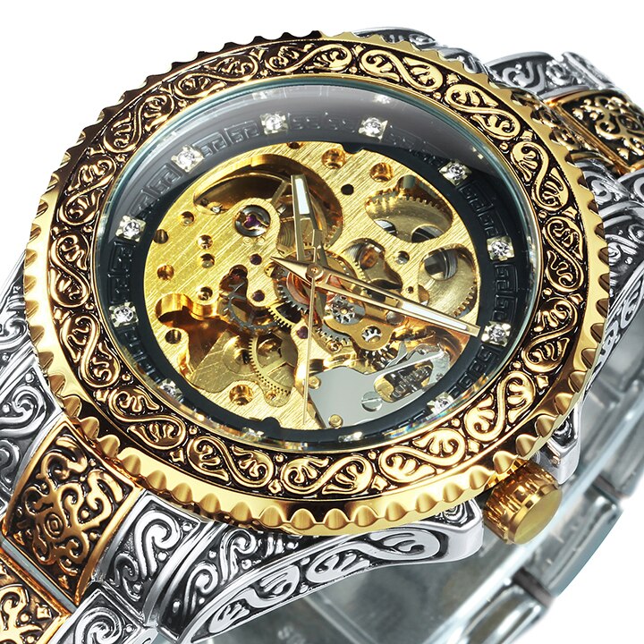 Retro Lux Hand-Engraved Automatic Mechanic Watch - Image 6