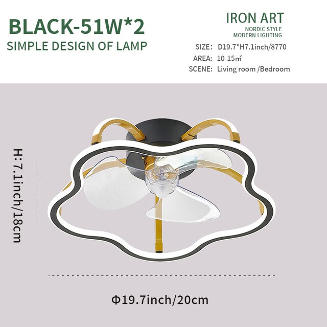 Elegant Modern LED Ceiling Fan Lamp - Image 6