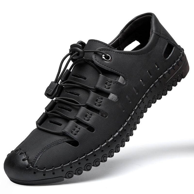 Casual Beach Flexible Leather Sandal - Image 6