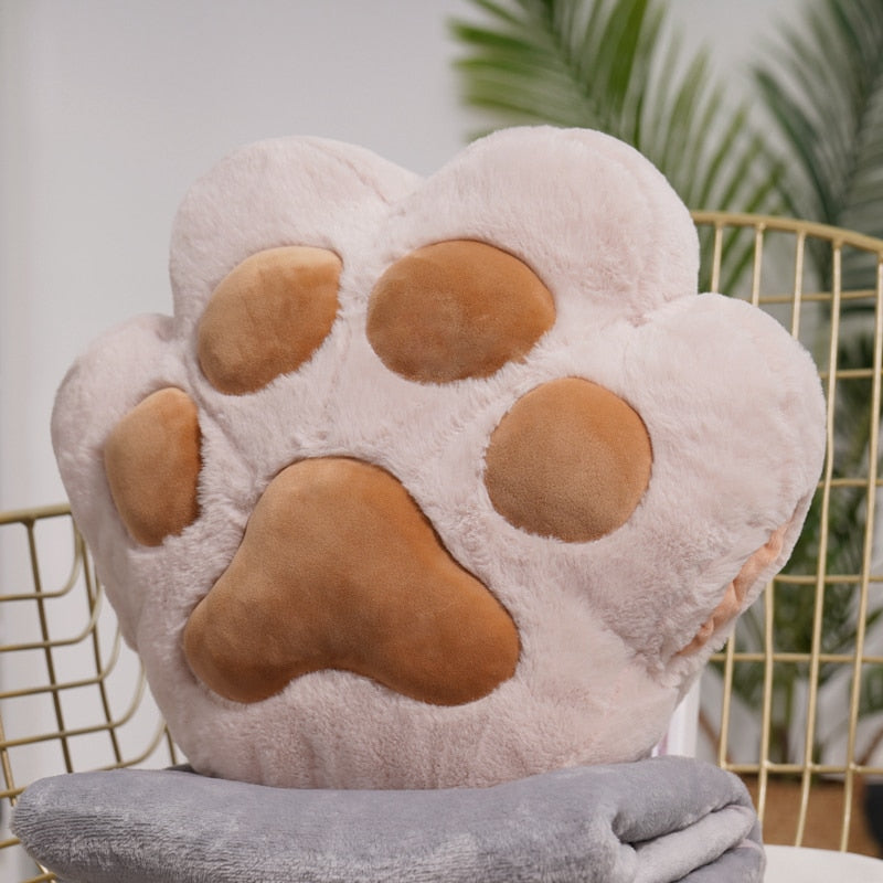 Fluffy Bear Paw Hand Warmer Pillow