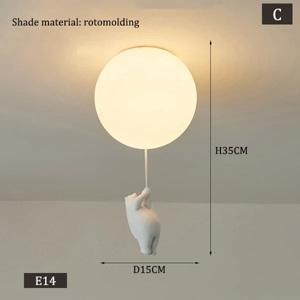Hanging Bears Balloons Lamp - Image 11
