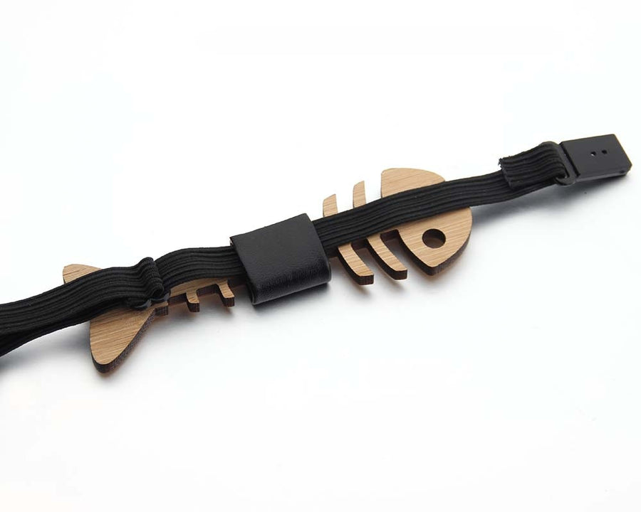 Wooden Fish Skeleton Men Bow Tie - Image 7