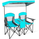 Double Folding Built-in Ice Box Camping Chair